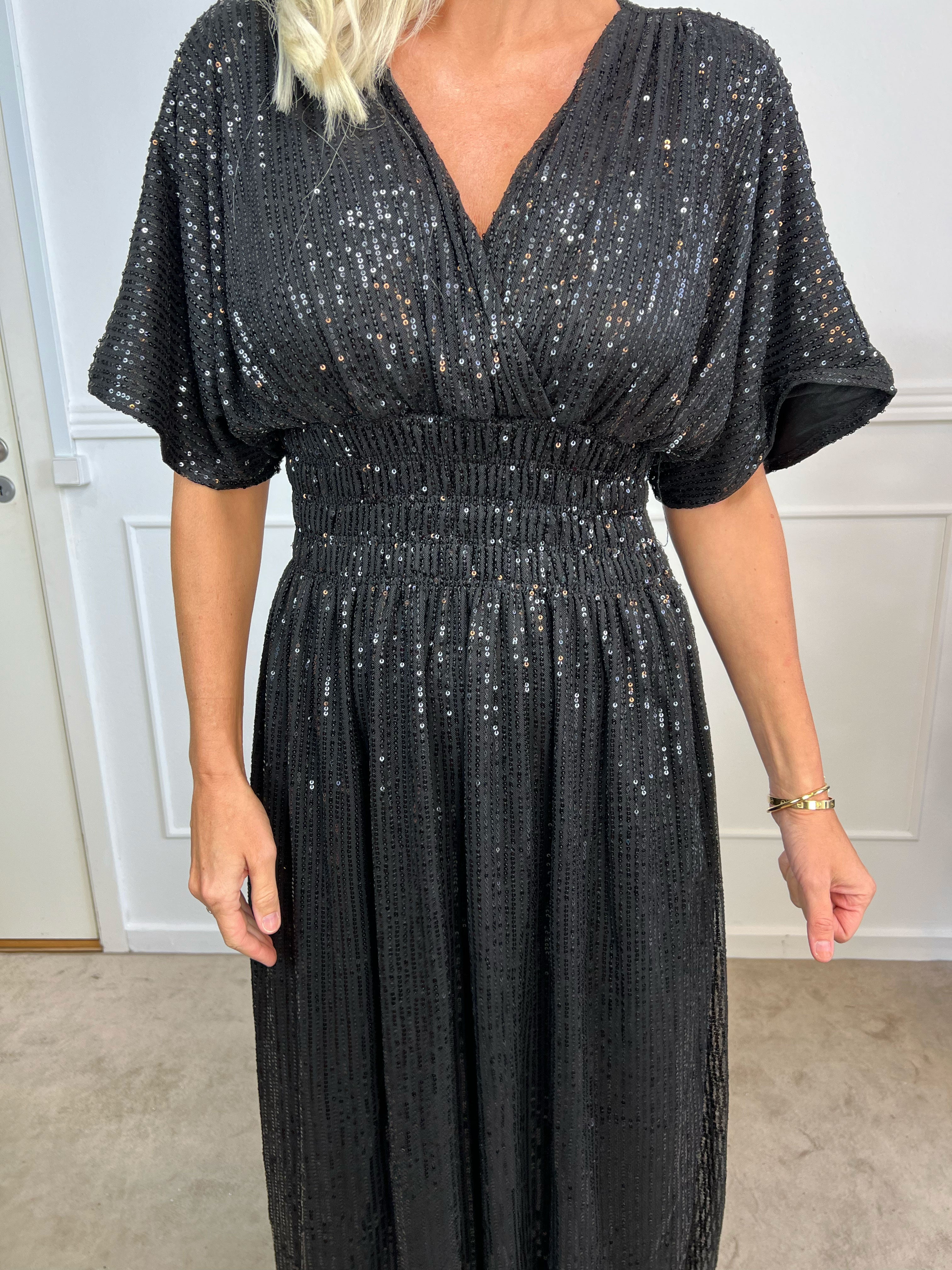 Pams Glitter - Lang smuk kjole med pailletter